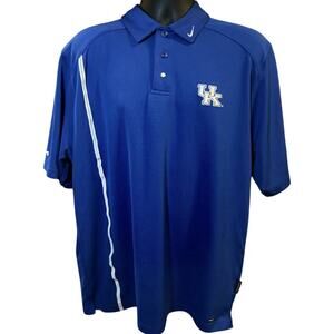 Vintage Nike Team University of Kentucky Polo Shirt Men’s Large Blue UK Wildcats